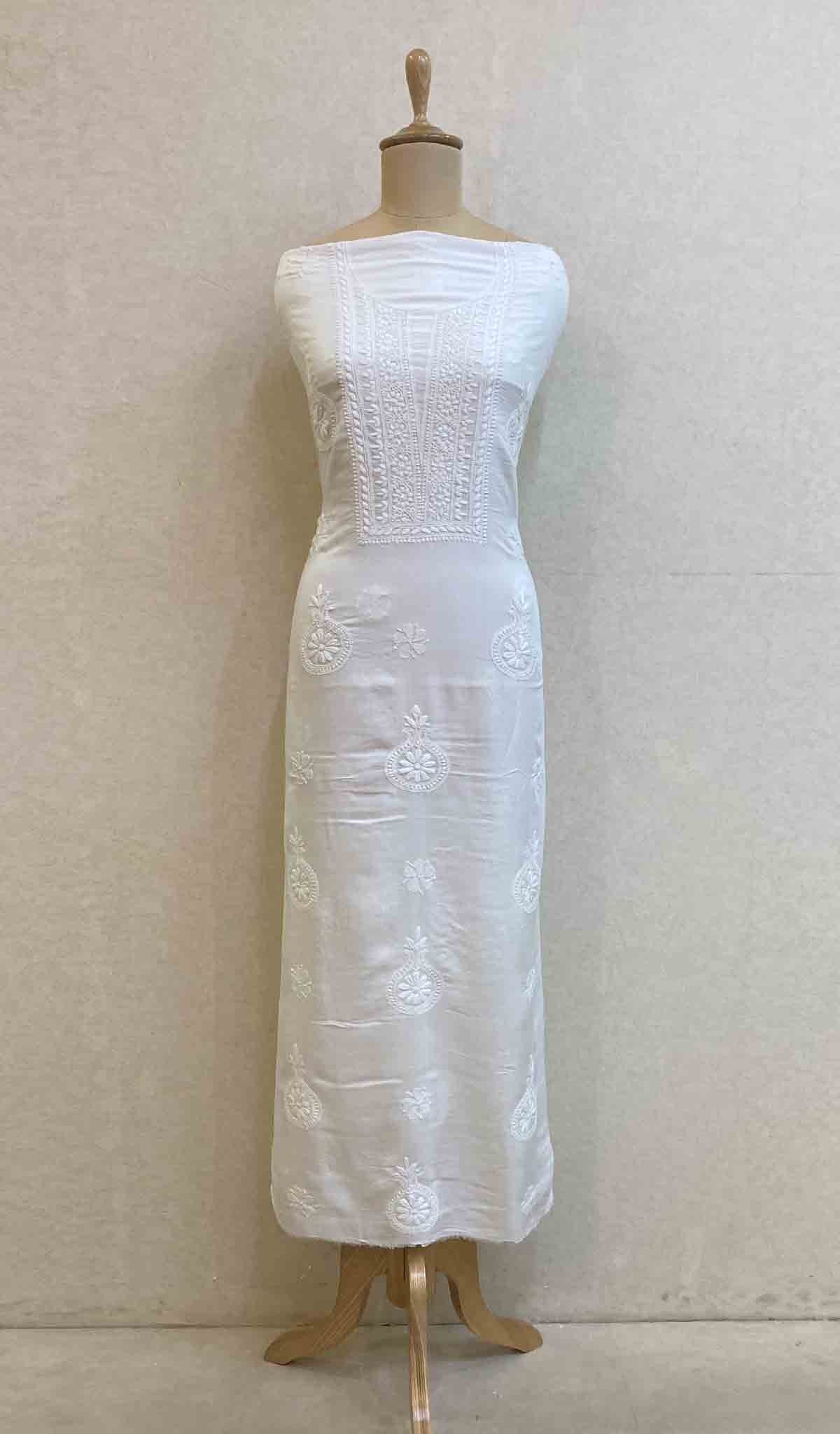 Chikankari Woven Mar Grey Dress Material – Safaa World